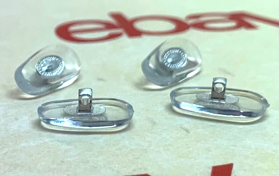😎 2 Pair: Screw-In 14mm Nose Pads Silver Core for Tom Ford Oakley Eyeglasses 4