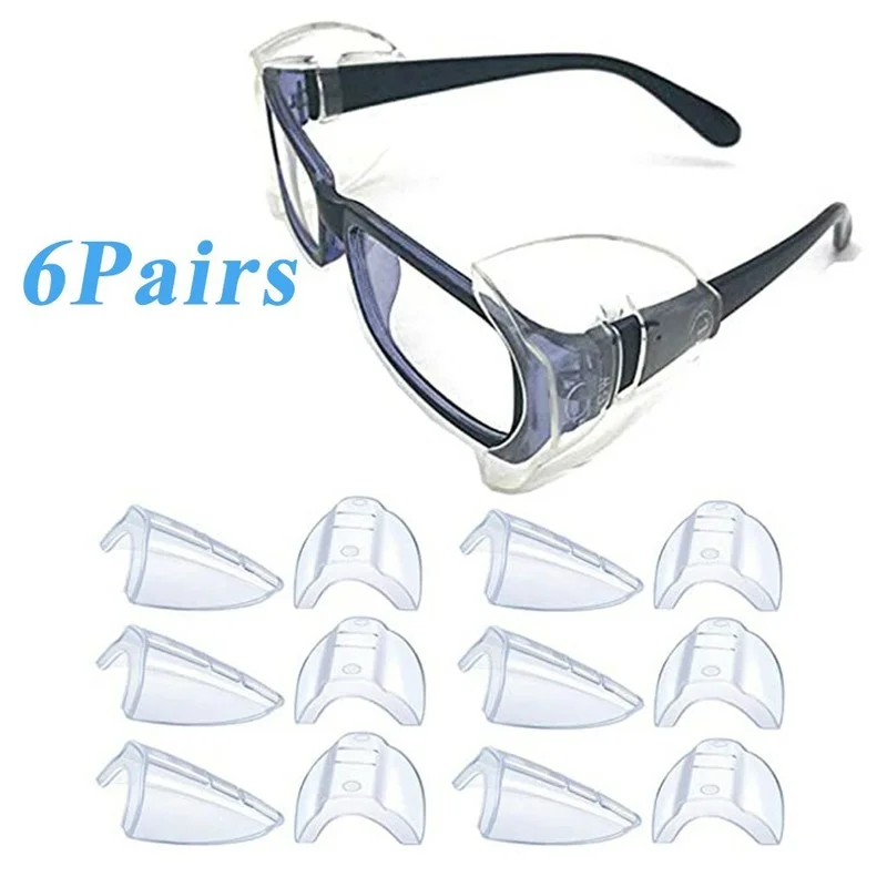 💝 6 Pairs Side Shields for Eye Glasses Slip On Safety Glasses Shield Universal 2
