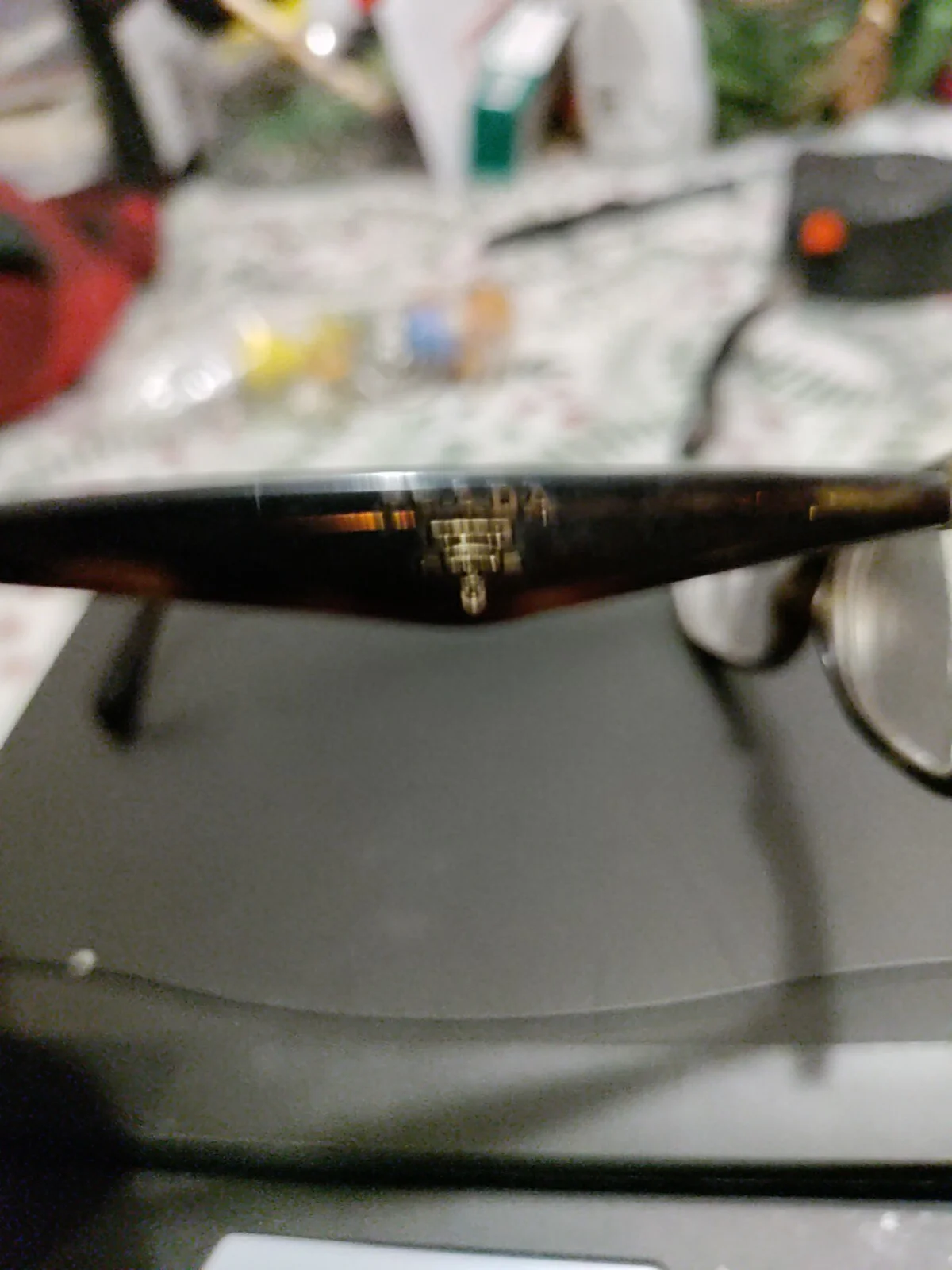 🤎 PRADA Havana Tortoise Brown Gold Rectangle Eyeglasses Glasses VPR 15P 2AU-101 2