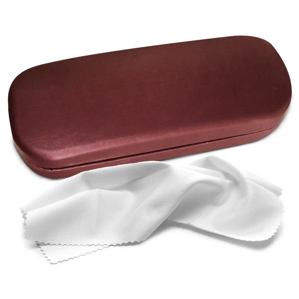 1 2PCS Eye Glasses Case Box Sunglasses Protector Hard Zipper Belt Clip Portable 3