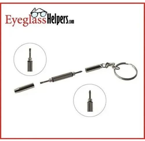 1 - 3in1 Eyeglass Screwdriver Tool Kit With Keychain Glasses Watch Phone Repair 2
