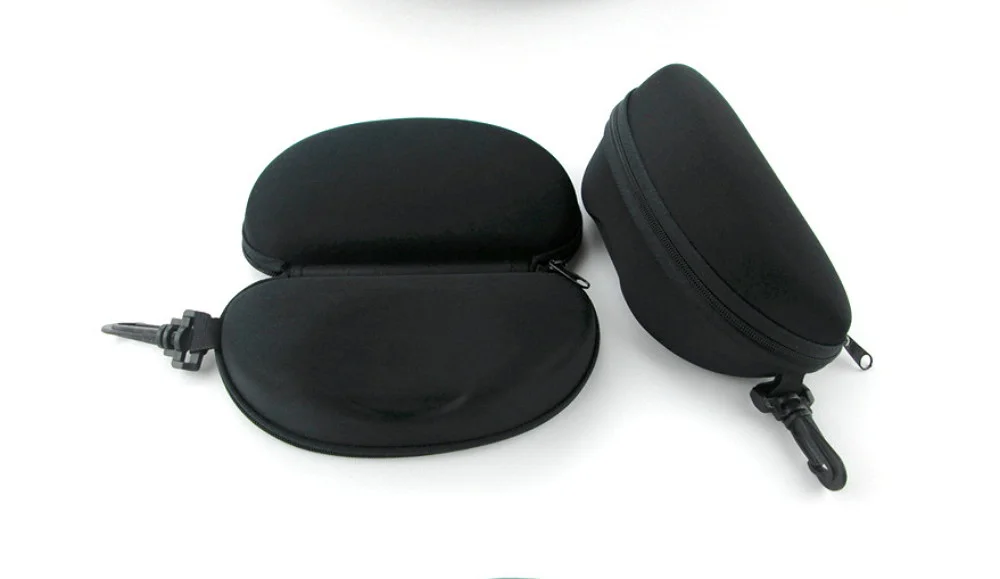 1 Pack Black Glasses Eyeglasses Safety Zippered Hard Case Carry Box 2