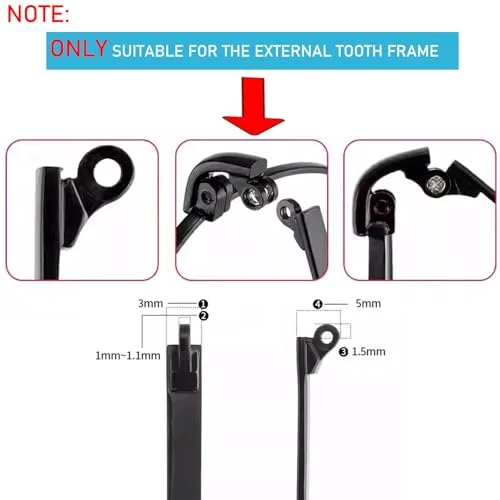 1 Pair Metal Eyeglasses Temple Arm Eyeglasses Replacement Metal Leg Repair Parts 3
