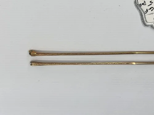 1 Pair NOS 12k Yellow Gold Filled Eyeglass Repair 6.5” Wire Cable Ear Arm Temple 3