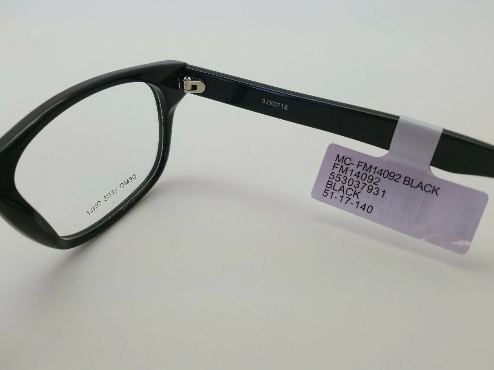 1 Unit New Contour Black Eyeglass Frame 51-17-140 #565 4