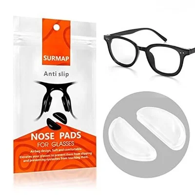 10 Pairs Eyeglass Nose Pads Silicone Soft Seft Adhesive Thin Anti-Slip Nosepads 2