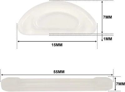 10 Pairs Eyeglass Nose Pads, Soft Silicone Slip-on Nose Pads Covers Transparent 2