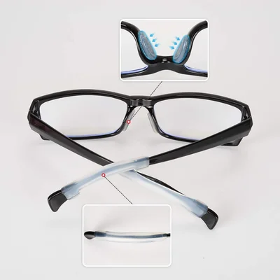 10 Pairs Eyeglass Nose Pads, Soft Silicone Slip-on Nose Pads Covers Transparent 3