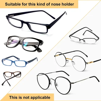 10 Pairs Eyeglass Nose Pads, Soft Silicone Slip-on Nose Pads Covers Transparent 4