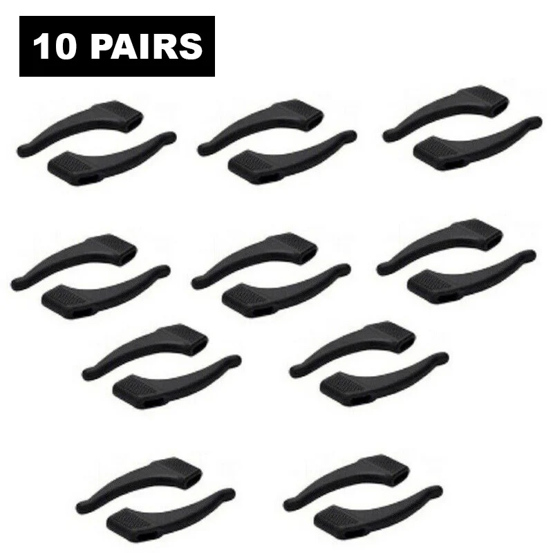 10 Pairs Silicone Non-Slip Ear Grip Hooks for Eye Glasses and Sunglasses