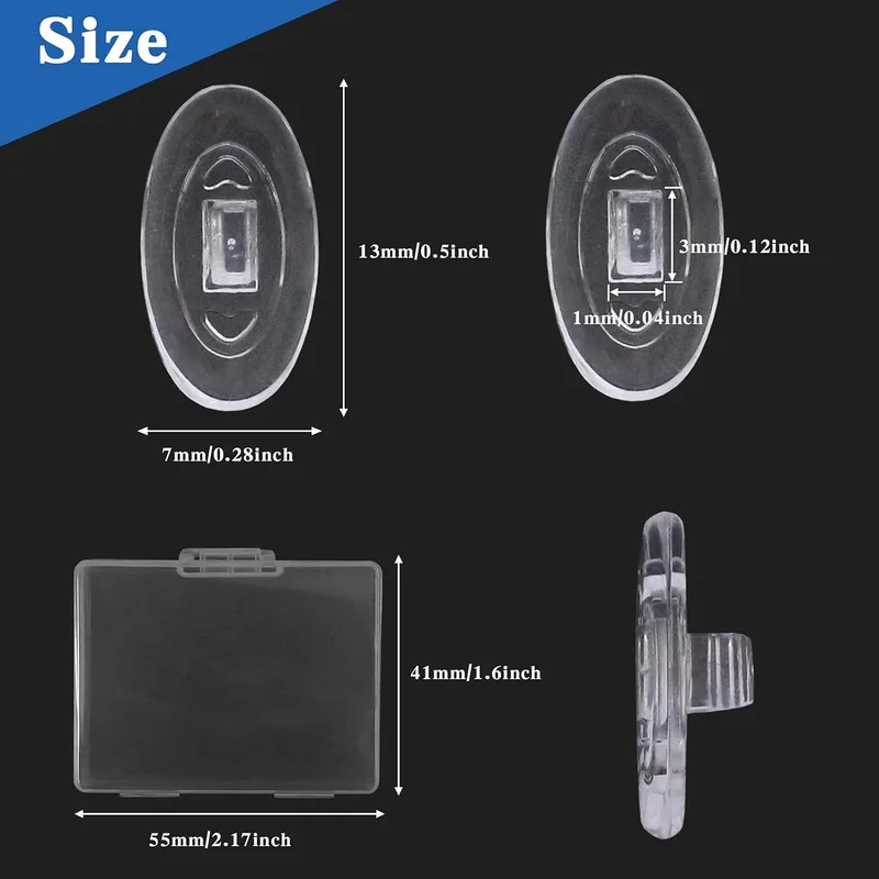 10 Pairs Soft silicone nose pads piece for diy fix repair eyeglasses sunglasses 3