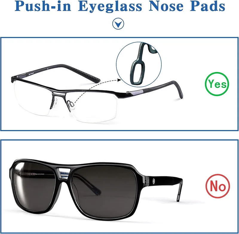 10 Pairs Soft silicone nose pads piece for diy fix repair eyeglasses sunglasses 4