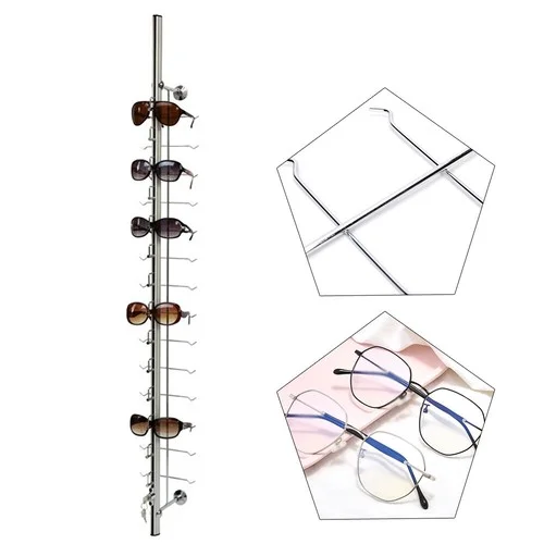 10 Pcs Aluminium Lockable Eyewear Eyeglasses Sunglasses Display Rod Frame Rack 4