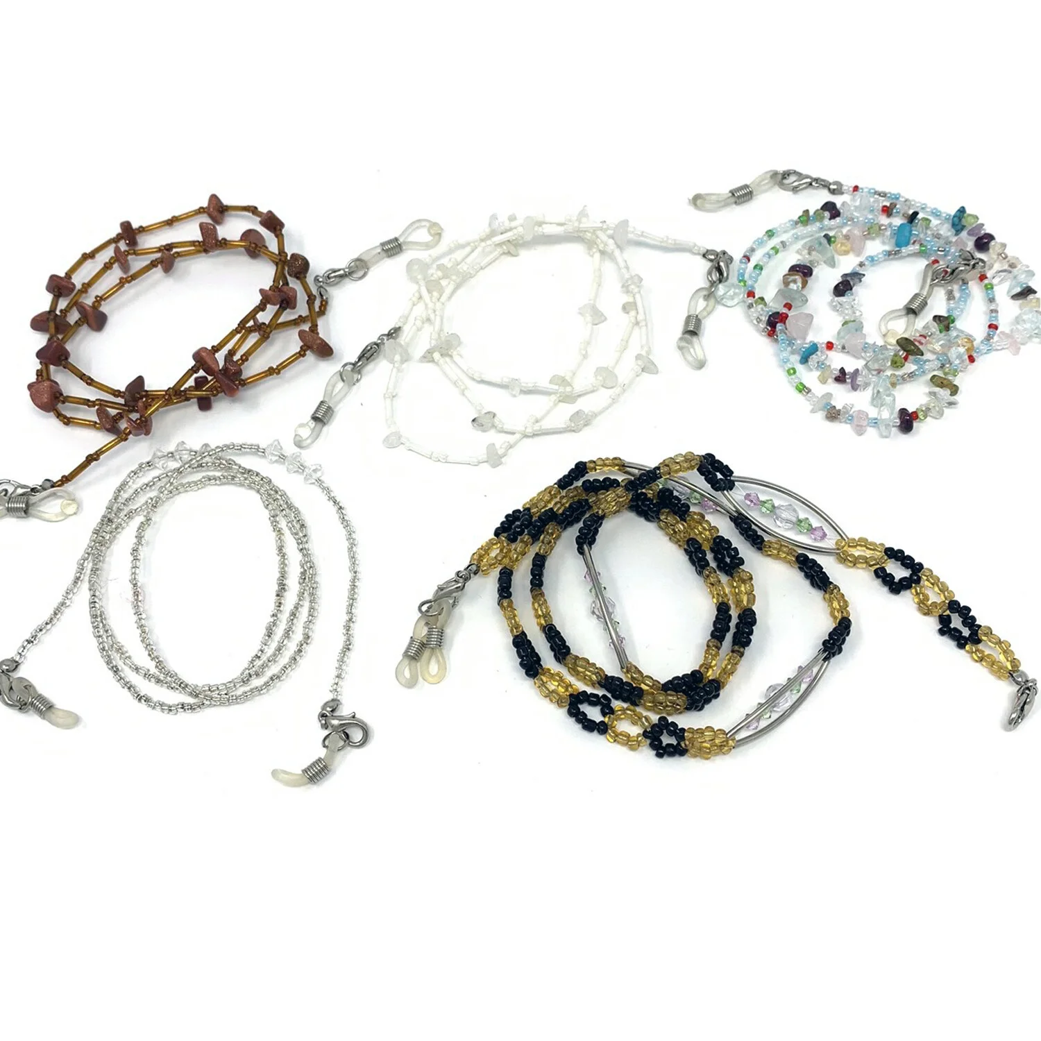 10 Piece Beaded Cord Holder Neck Lanyard Eyeglass Glasses Strap Sunglasses Chain 2