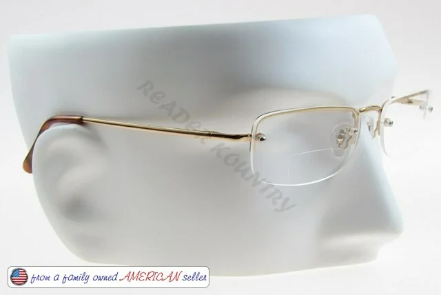 +100 to +400 Bifocal Readers Semi-Rimless Lightweight GET REWARDS SPRING HINGES 2