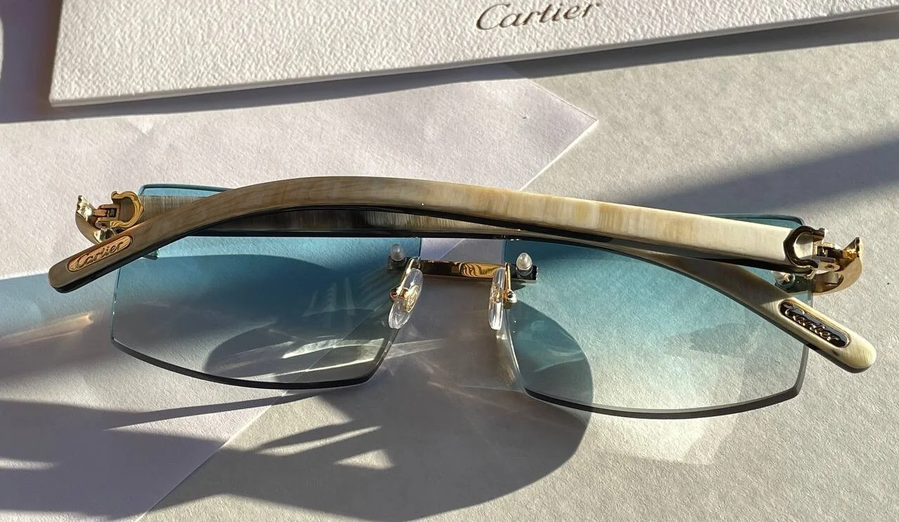 100% Authentic Cartier Eyeglasses CT0286O 003 Buffalo Sunglasses Buffs 4