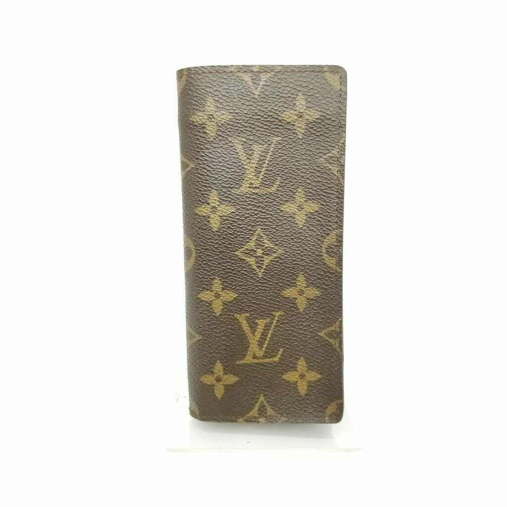 100% Authentic Louis Vuitton Eye Glasses Case Etui Lunette Monogram Wallet 1