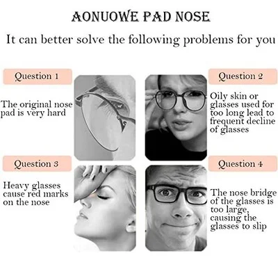 100 Pairs Eyeglass Nose Pads Soft Foam Self-Adhesive Nose Pads Stickers 4