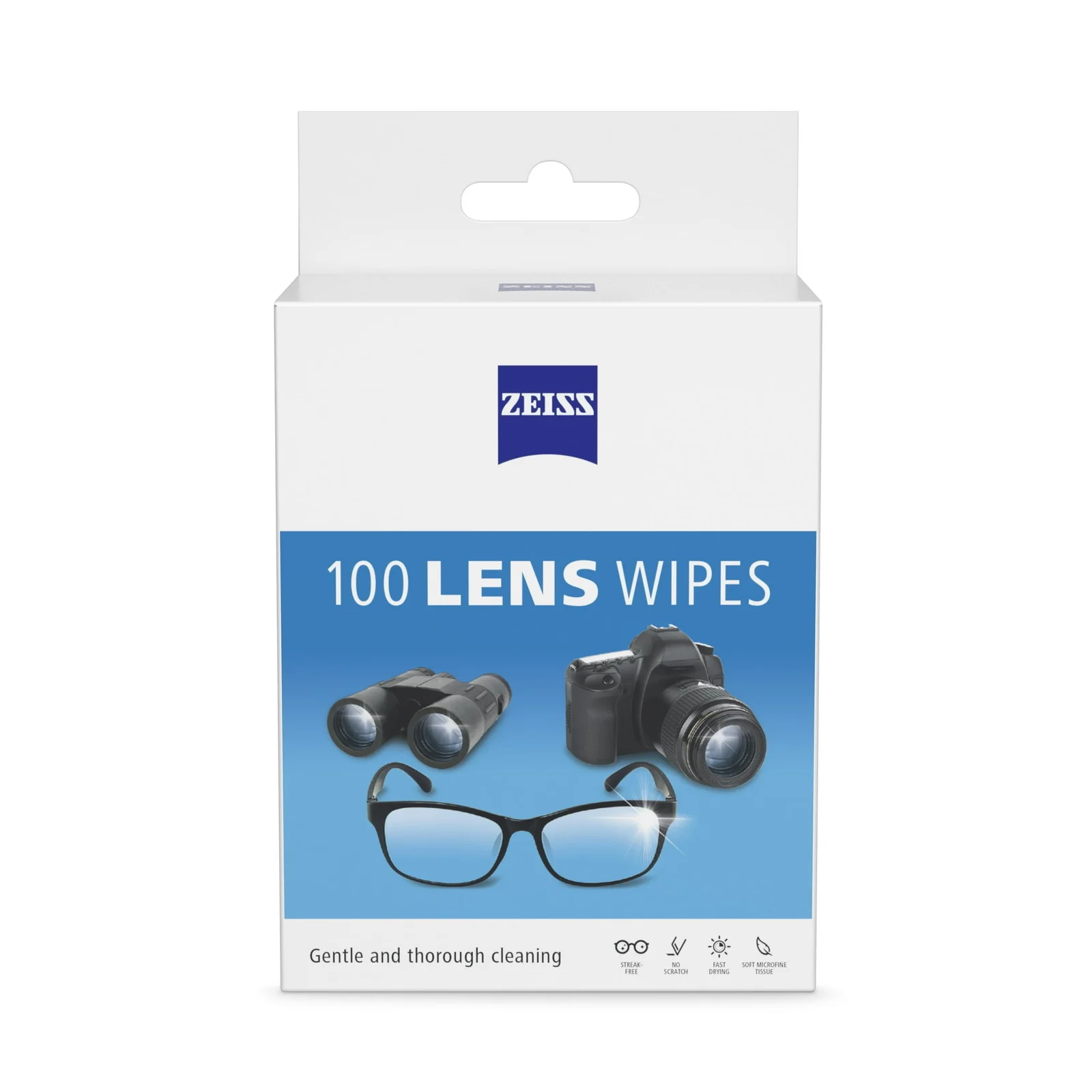 100 ZEISS Eye Glass Cleaner Wipes Pre-Moistened Cleaning Ipad Phone, 100 Count