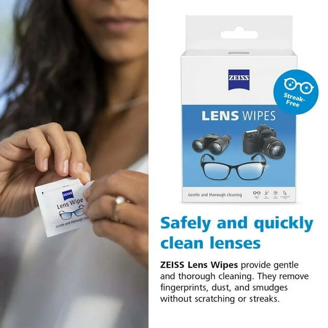 100 ZEISS Eye Glass Cleaner Wipes Pre-Moistened Cleaning Ipad Phone, 100 Count 2