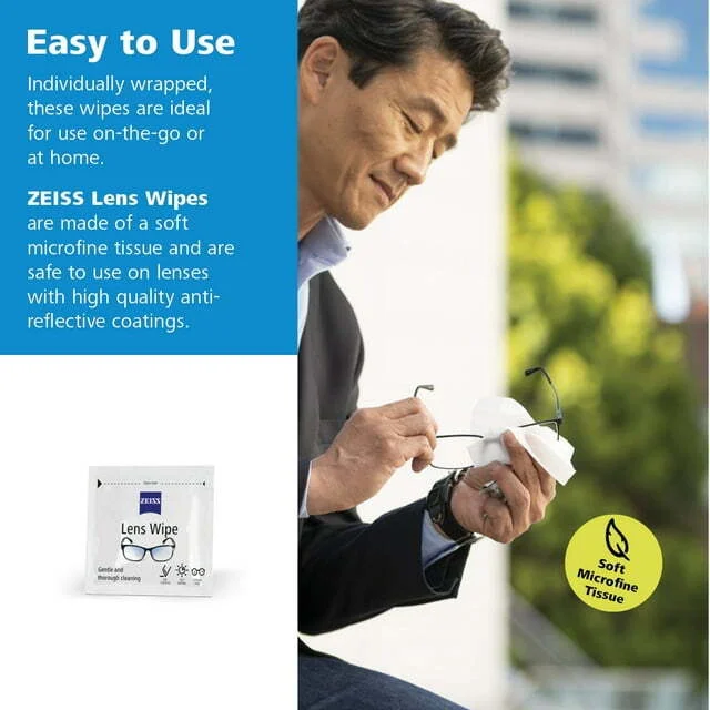 100 ZEISS Eye Glass Cleaner Wipes Pre-Moistened Cleaning Ipad Phone, 100 Count 3