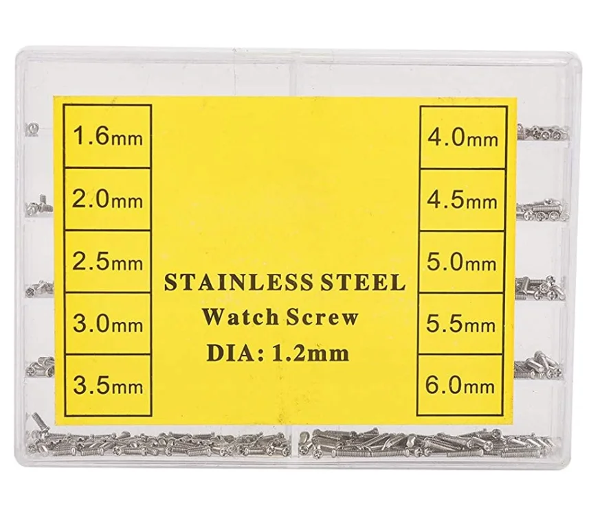 1000pcs Tiny Screws Nut + Screwdriver Watch Eyeglass Glasses Repair Tool Set Kit 4