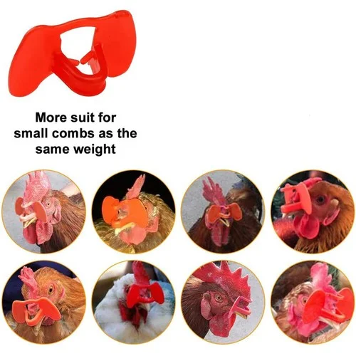 100PCS No Fighting Pinless Chicken Peepers Pheasant Poultry Blinders Spectacles 2