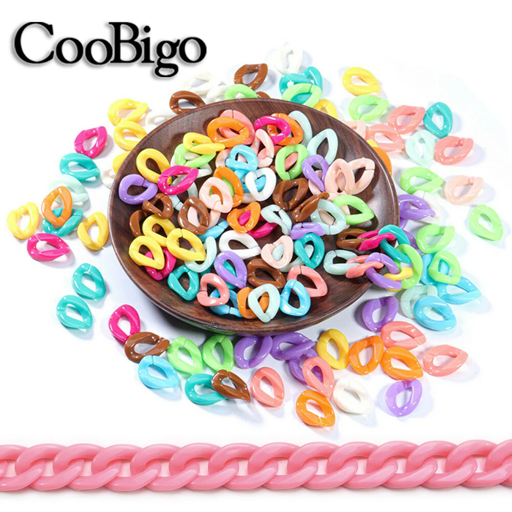 100X Acrylic Chain Open Link DIY Neck Holder Face Mask Lanyard EyeGlasses Chain