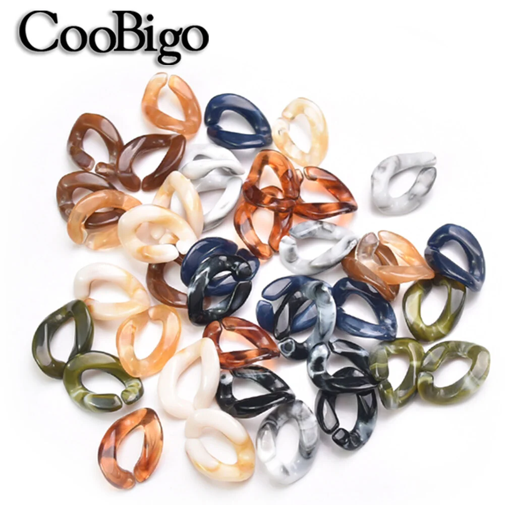 100X Assorted Curb Chain Acrylic Link DIY Craft Sunglasses Necklace Mask Lanyard