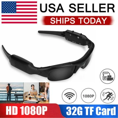 1080P HD Camera Glasses Spy Hidden Mini DVR Sport Eyeglass Video DV Cam Recorder