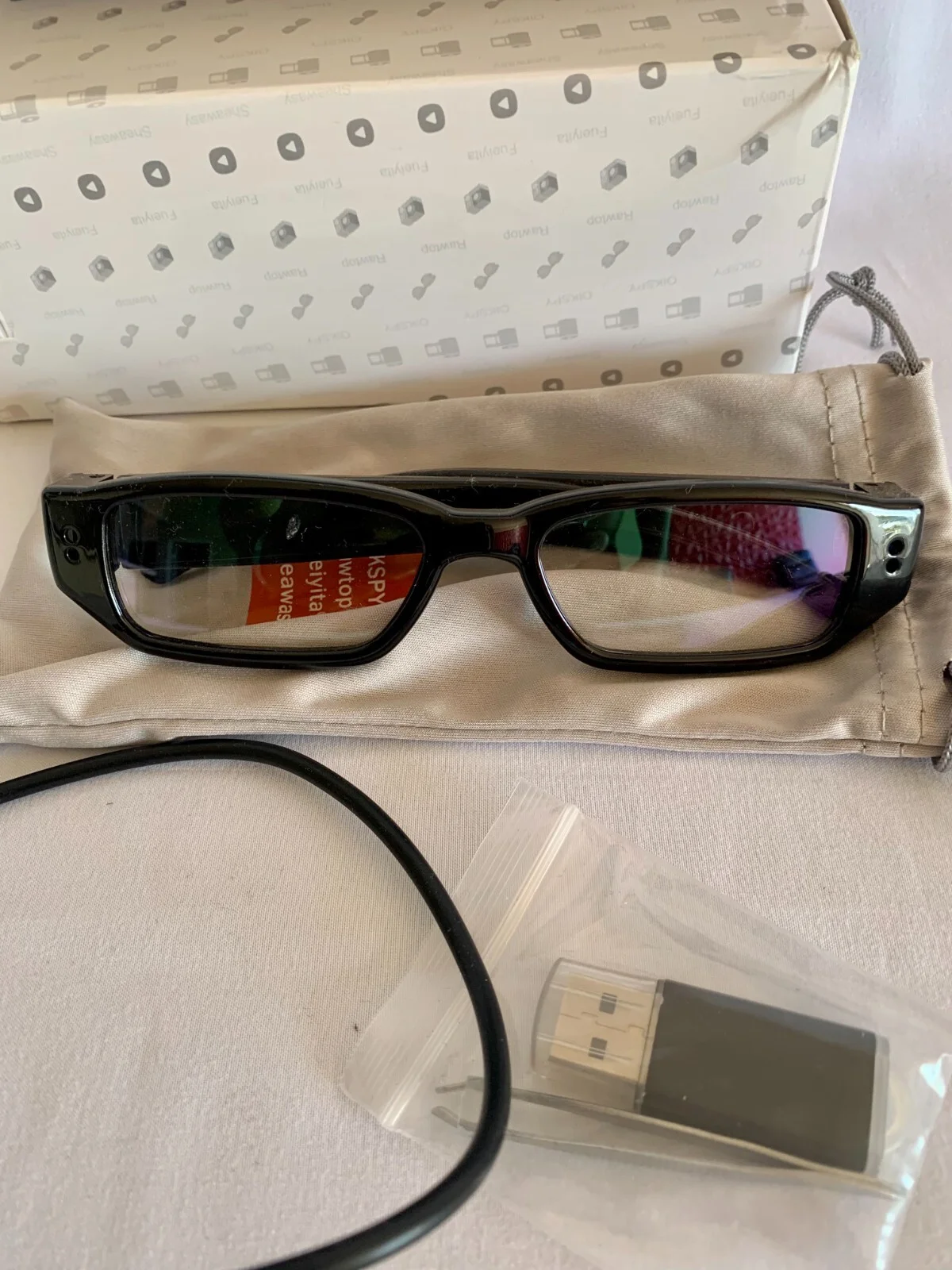 1080P HD Video Cam Recorder Camera Glasses Spy Hidden Mini DVR Running Eyeglass 2