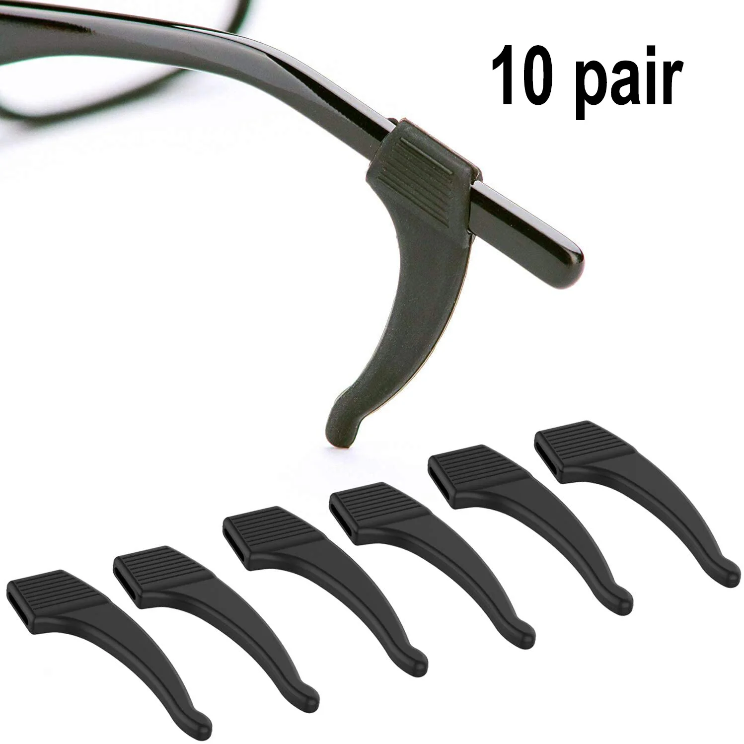 10Pair Anti-Slip Glasse Ear Hook Grip Cushions Eyeglass Pads Cover Sport Holder