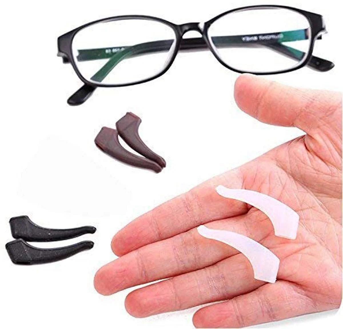 10Pair Anti-Slip Glasse Ear Hook Grip Cushions Eyeglass Pads Cover Sport Holder 3