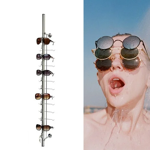 10pcs 12 Frame Eyewear Sunglasses Eyeglasses Display Rod Stand w/ Lock Aluminium 3