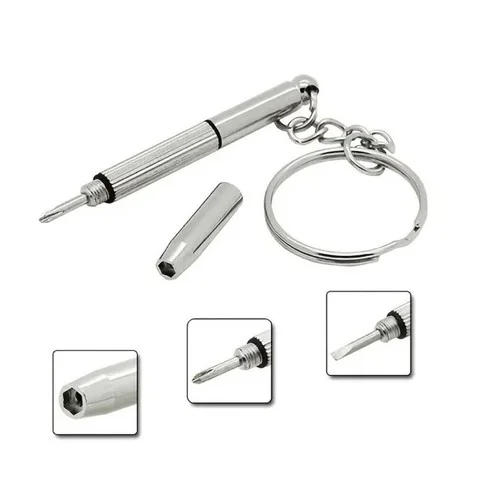 10pcs 3in1 Eyeglass Screwdriver Tool Kit Keychain Glasses Watch Phone Repair US 3