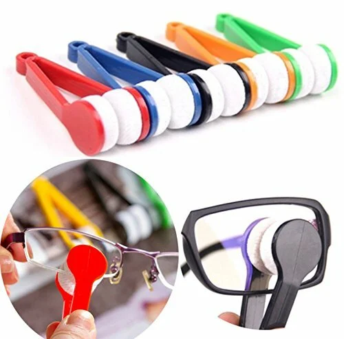 10pcs Eyeglass Cleaner Microfiber Cloth Lens Sunglasses Wipes Brush Cleaning Set 2