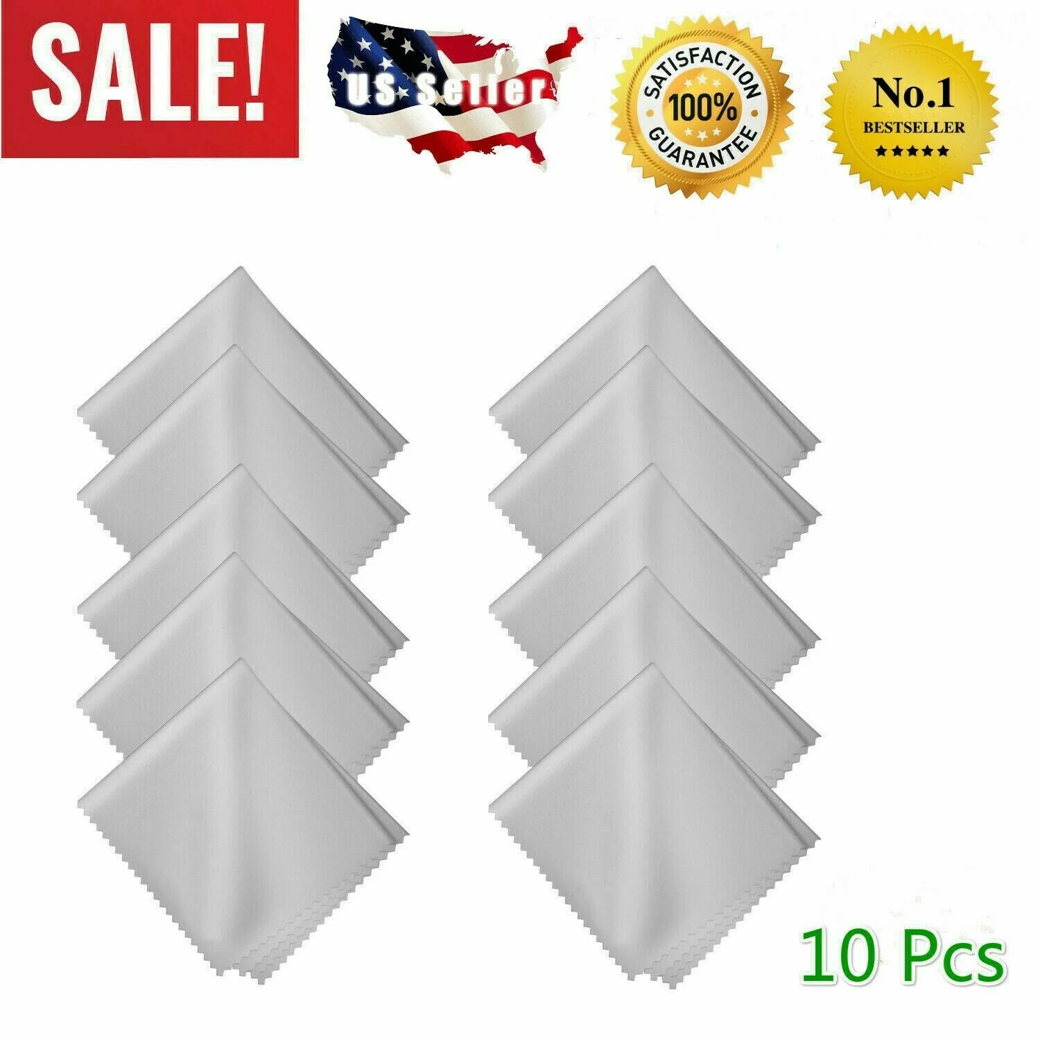 10Pcs Microfiber Lens Glasses Cleaning Cloth Suit for unisex Eyeglass Sunglasses