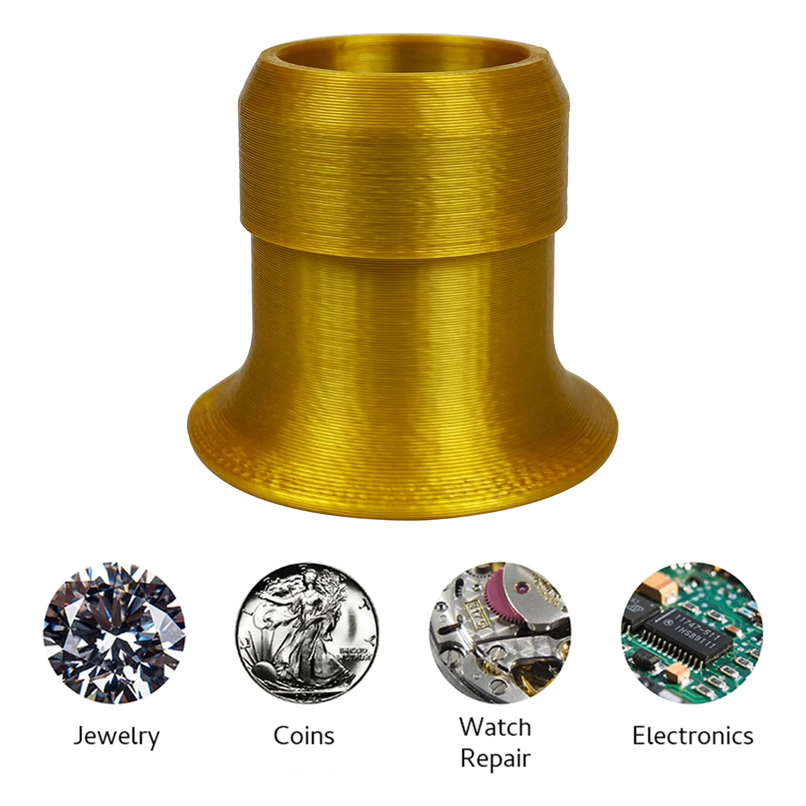10X Jewelers Loupe Magnifier Magnifying Jewelry Loop Pocket Eye Glass Coins Gems 2
