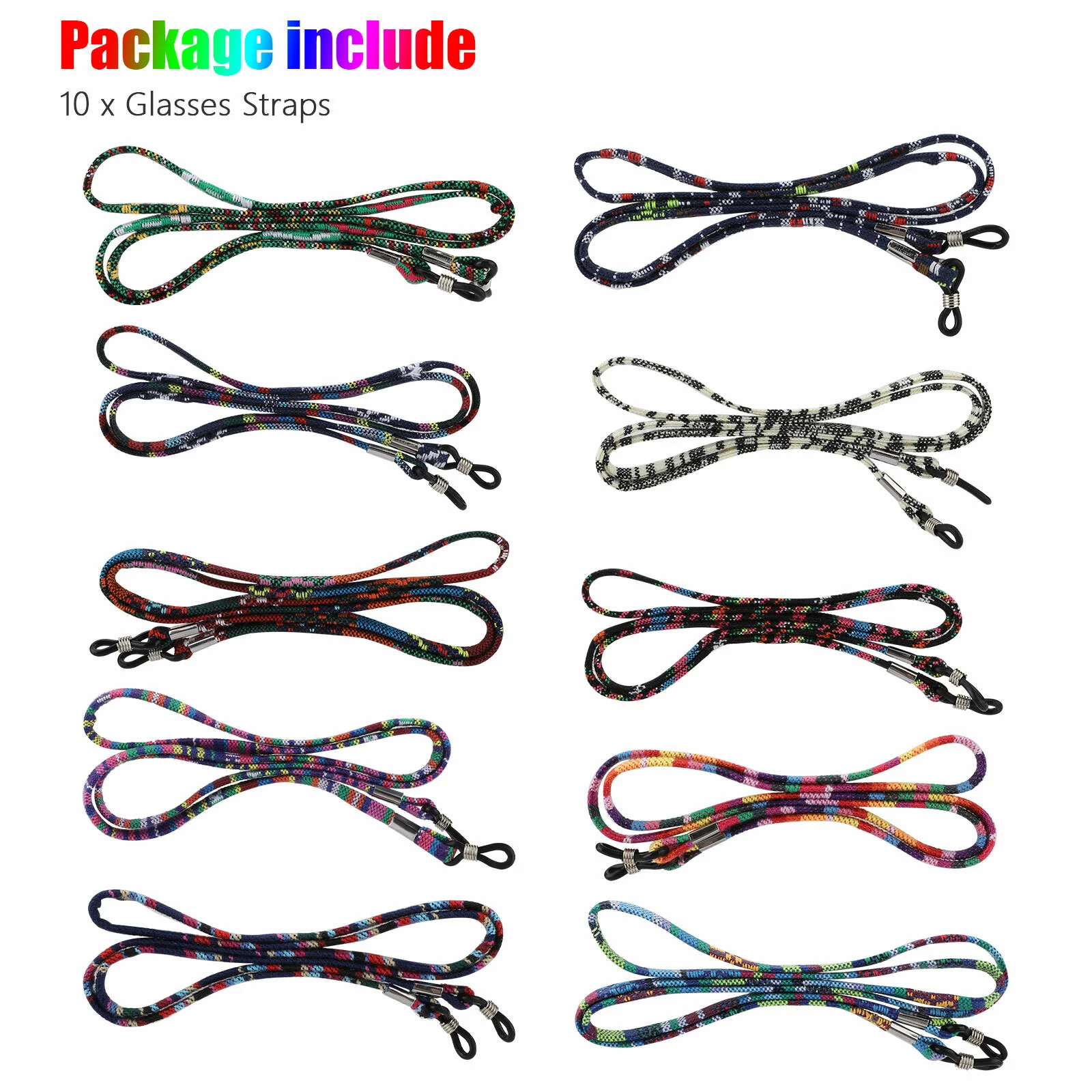 10X Sunglass Eyeglass Neck Strap Sports Read Glasses Cord Lanyard Holder String 2