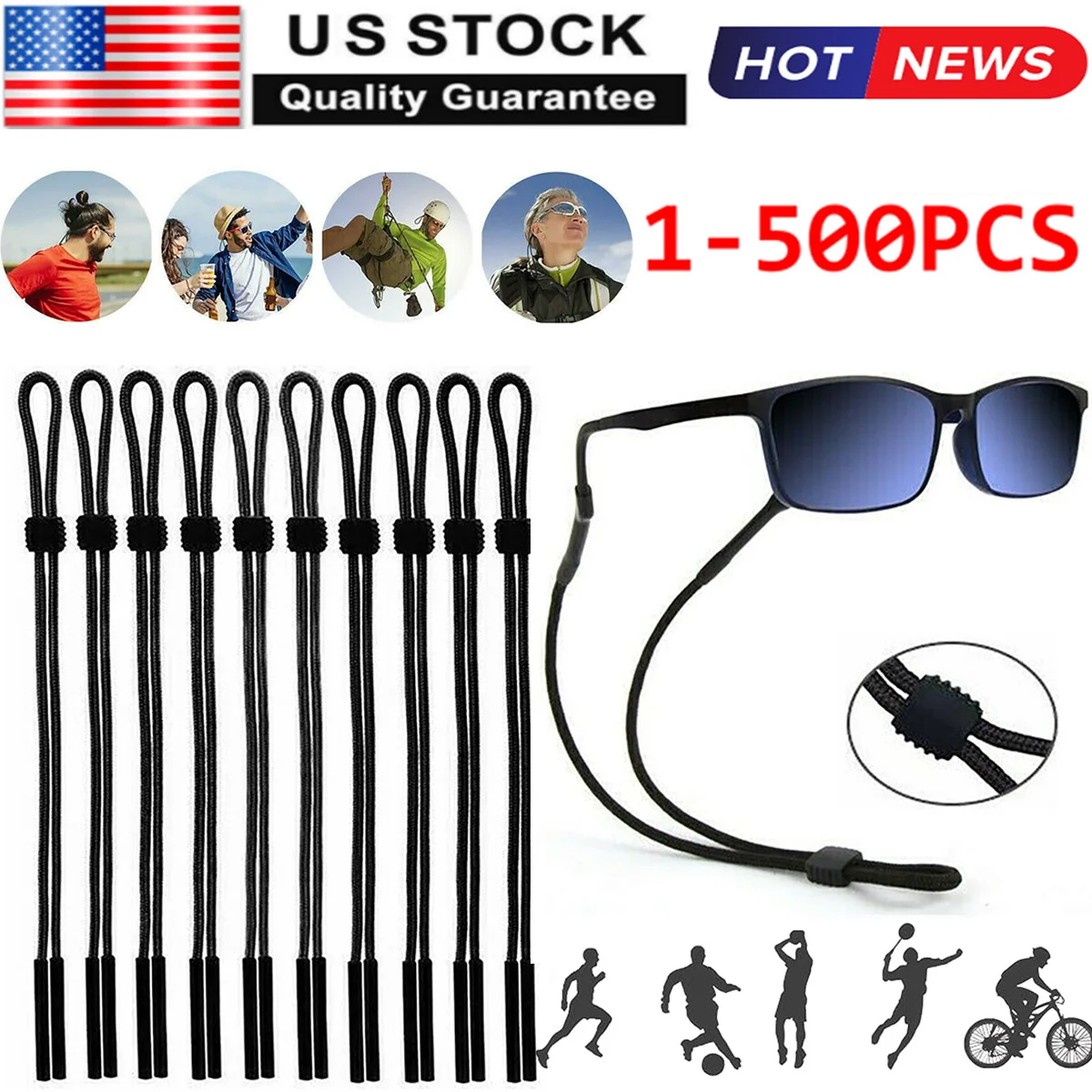 10X Sunglass Eyeglass Neck Strap Sports Read Glasses Cord Lanyard Holder String 3