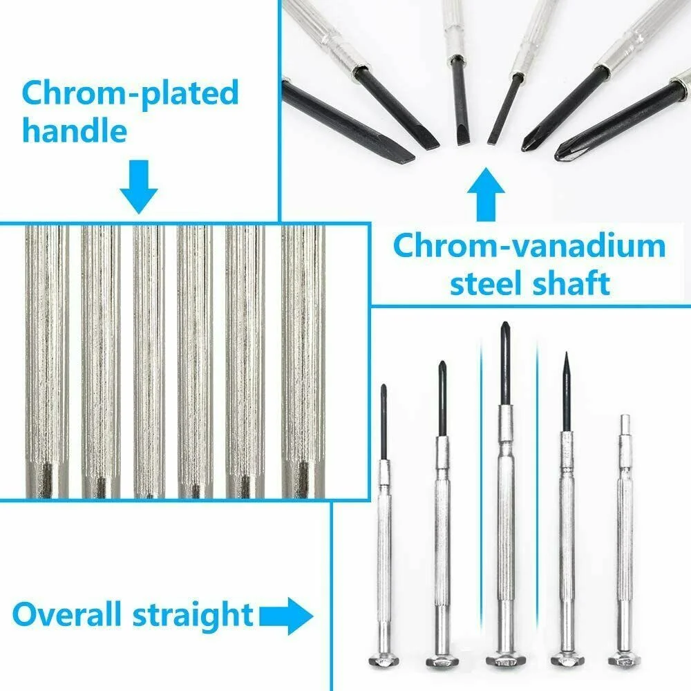 11 Screwdrivers Set Jewelers Watch Jewelry Eyeglass Repair Tools Precision Micro 4