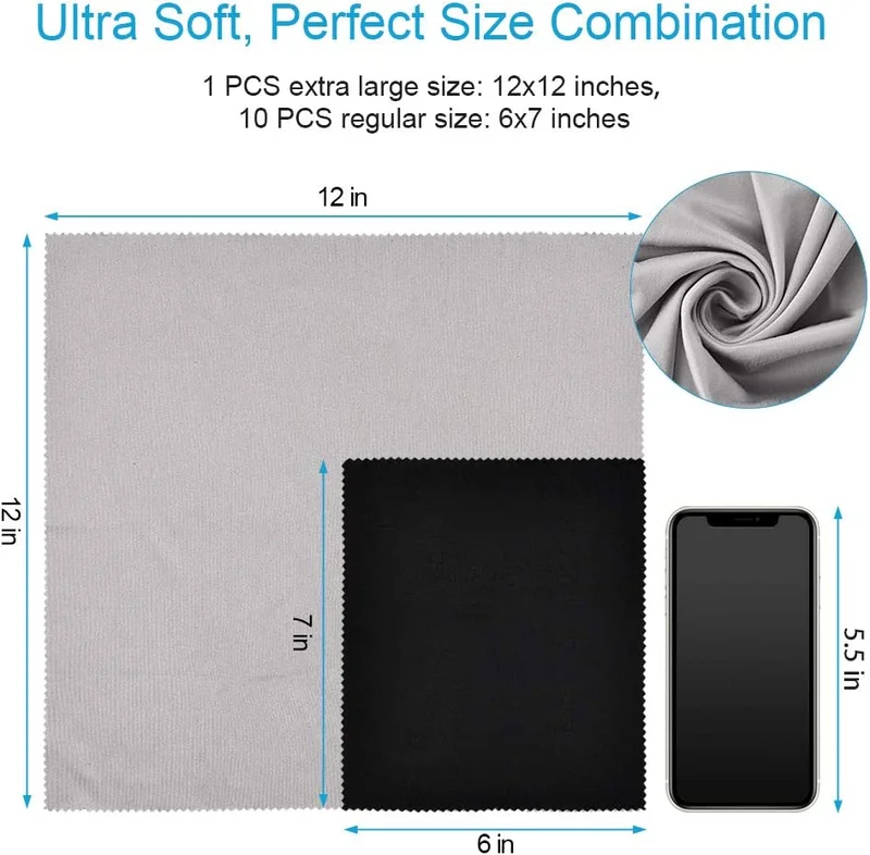 11pcs Eyeglass Cleaning Cloths Premium Soft Glasses Cleaner1pcs 12 2