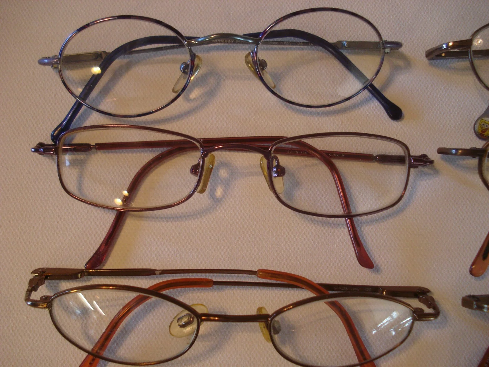 12 CHILDRENS EYEGLASS FRAMES DEMO LENSE METAL SPONGE BOB, NICKELODEON HALLOWEEN! 2