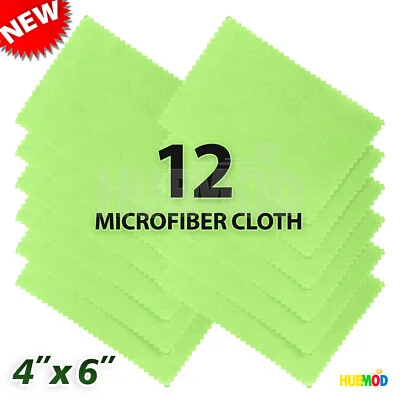 12-Pack Microfiber Cleaning Cloth LCD Screen Lens Camera Eyeglasses Glasses 4x6