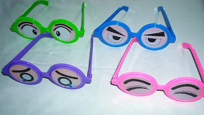 12 pair Weird Funny Emotion Eyeglasses Joke Gag Plastic Eye Spectacle Glasses :) 4