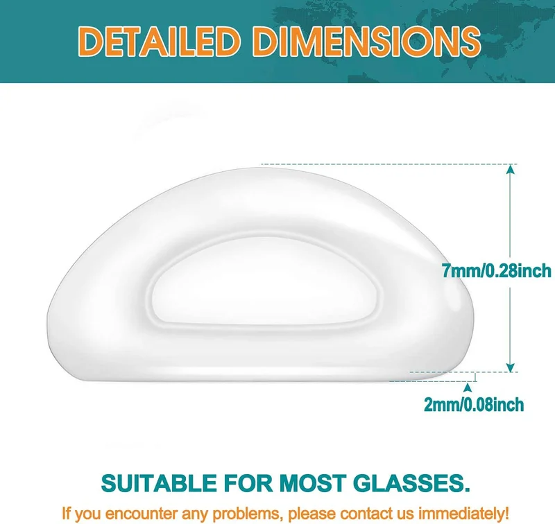 12 Pairs Anti-slip silicone Stick On Nose Pads For Eyeglasses Sunglasses Glasses 2