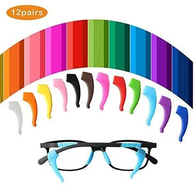 12 Pairs Silicone Anti Slip Glasses Ear Hook Grip for Eyeglasses Sunglasses 2