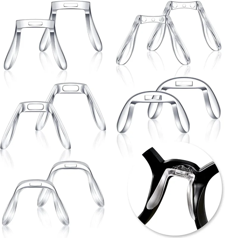 12 Pieces U Shaped Eyeglasses Nose Pads Bridge Plastic Eye Glasses Nose