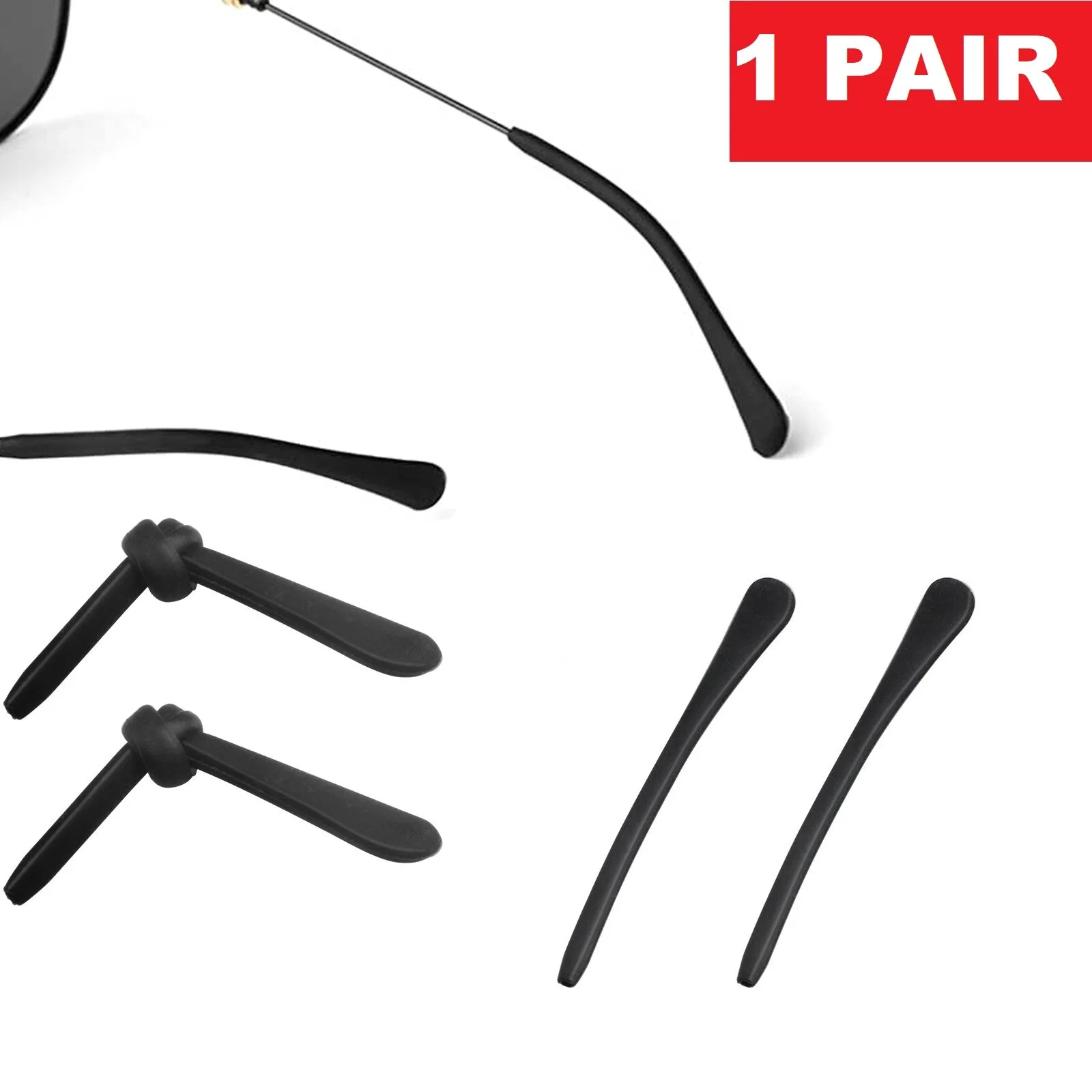 1/2 Silicone Temple End Tip Repairs for Eyeglasses Sunglasses Spectacles Glasses 2