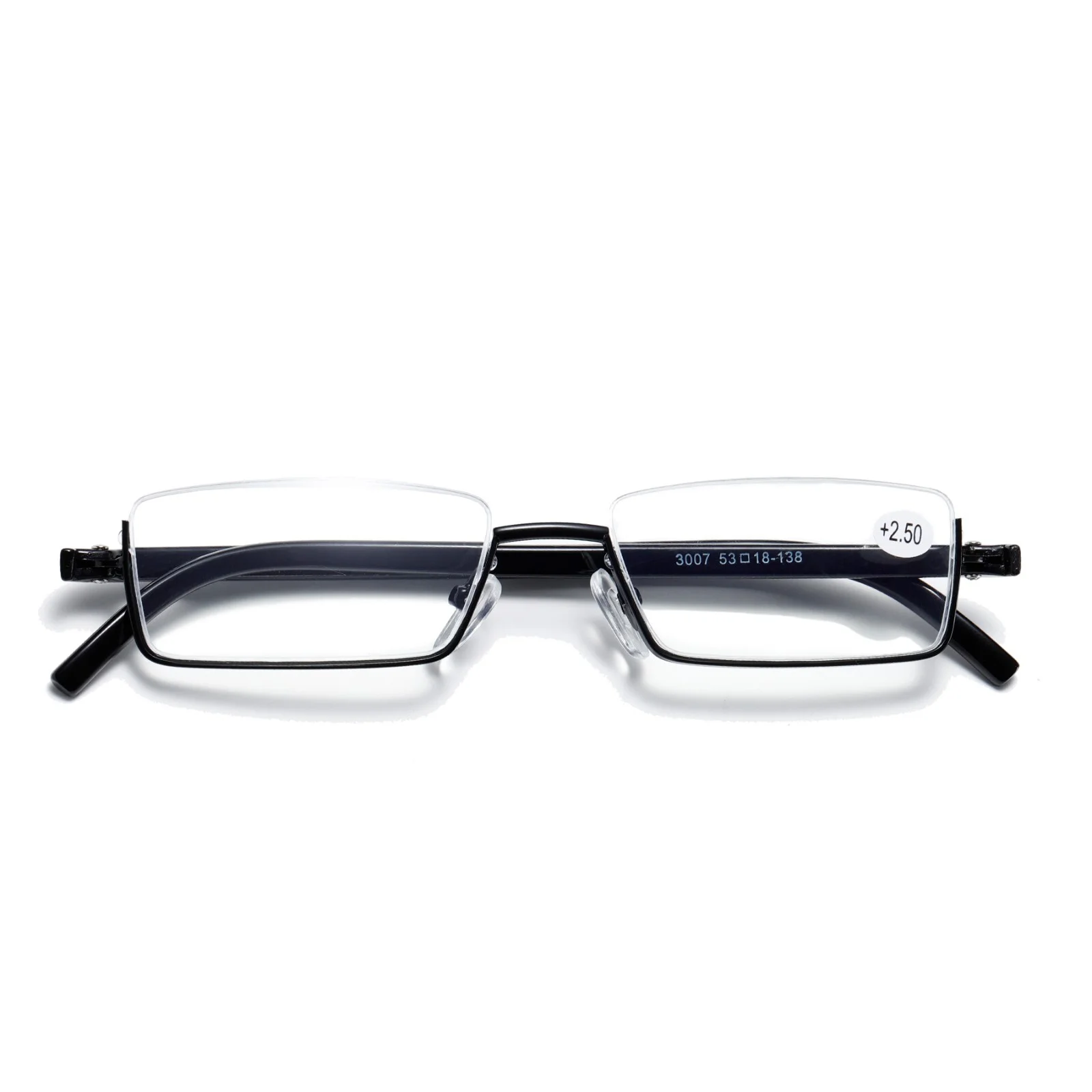 12PK Men Half Metal Frame Reading Glasses Blue Light Readers for Small Head Face 3